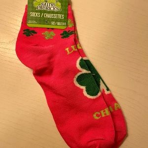 St. Patrick’s Day Lucky Charm Ankle Socks Pink, Green, Shamrock, Irish